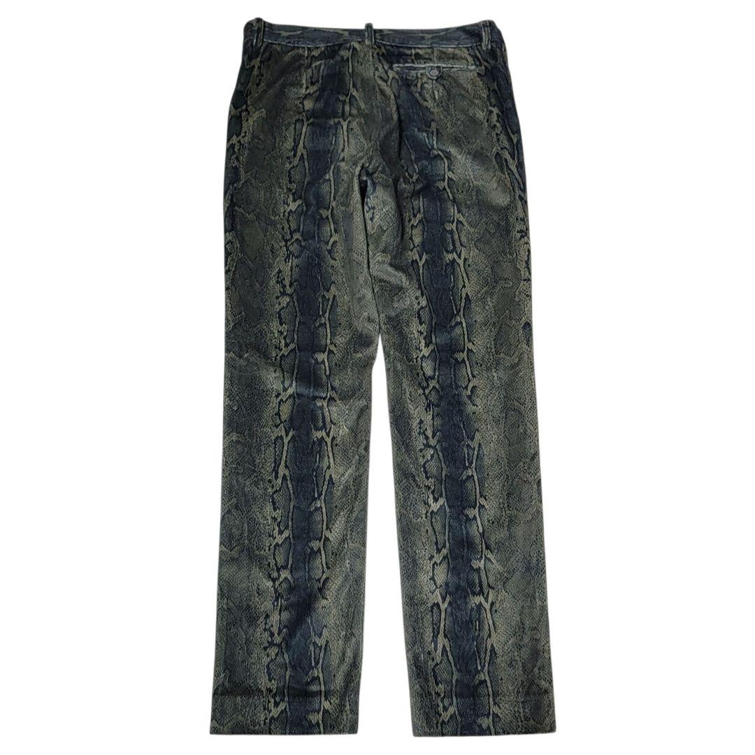 希少 フランス製 アニエスベーオム パイソン柄 ベロアパンツ XL スラックス