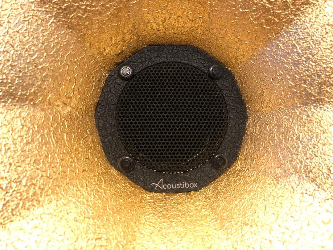 まるでレトロな蓄音機！お部屋がエレガントになる無電源スマホ用スピーカー　ゴールド