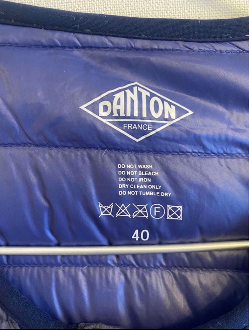 DANTON ネイビー キルティングダウンジャケット40