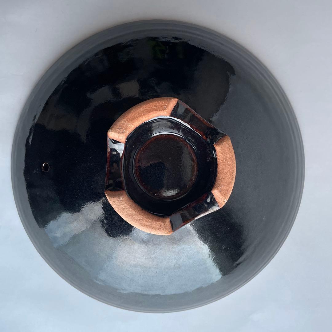 土楽窯　黒鍋　一尺一寸