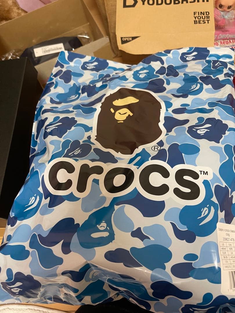 新品 24㎝ A BATHING APE Crocs Clog Blue