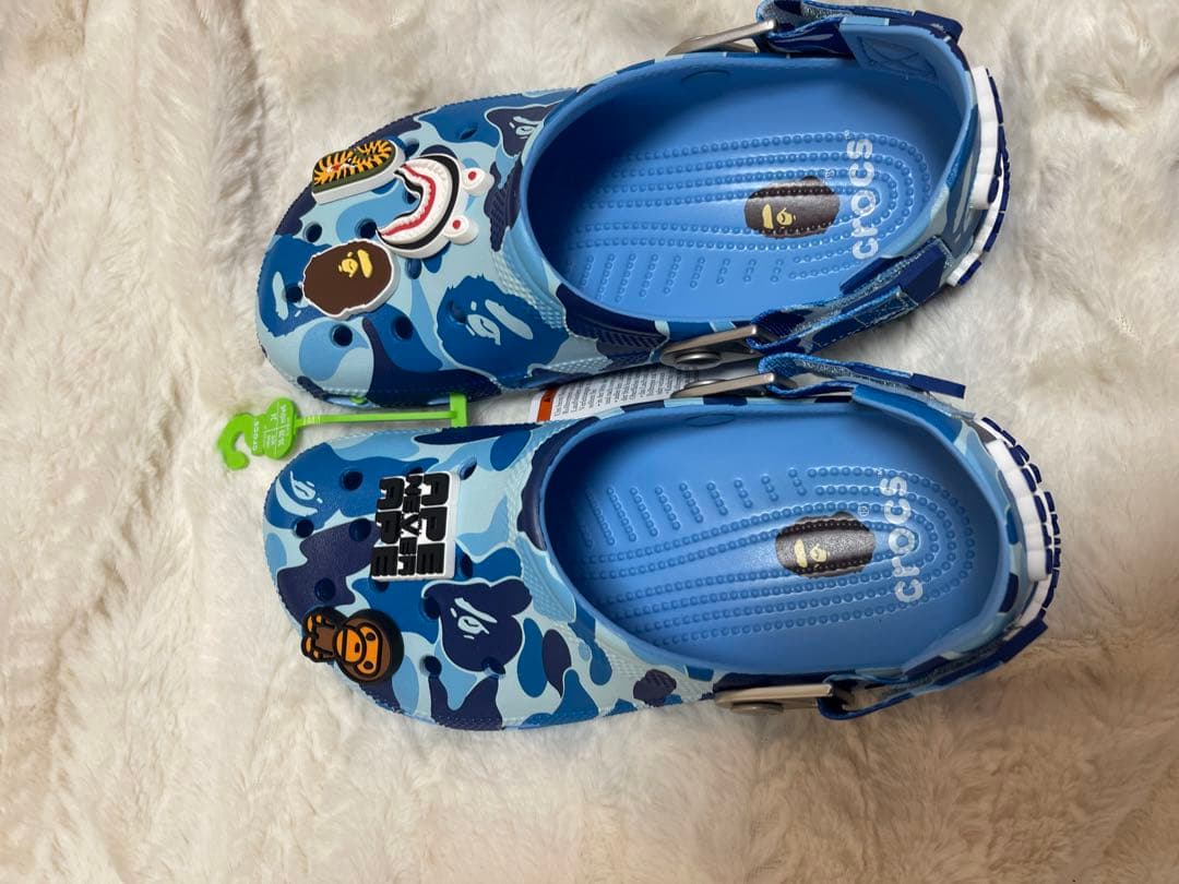 新品 24㎝ A BATHING APE Crocs Clog Blue