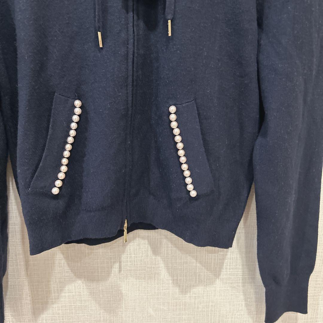 TOCCA トッカ【洗える】ＰＥＡＲＬ　ＨＯＯＤＩＥフーディー　パール パーカー