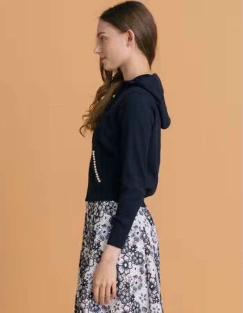 TOCCA トッカ【洗える】ＰＥＡＲＬ　ＨＯＯＤＩＥフーディー　パール パーカー