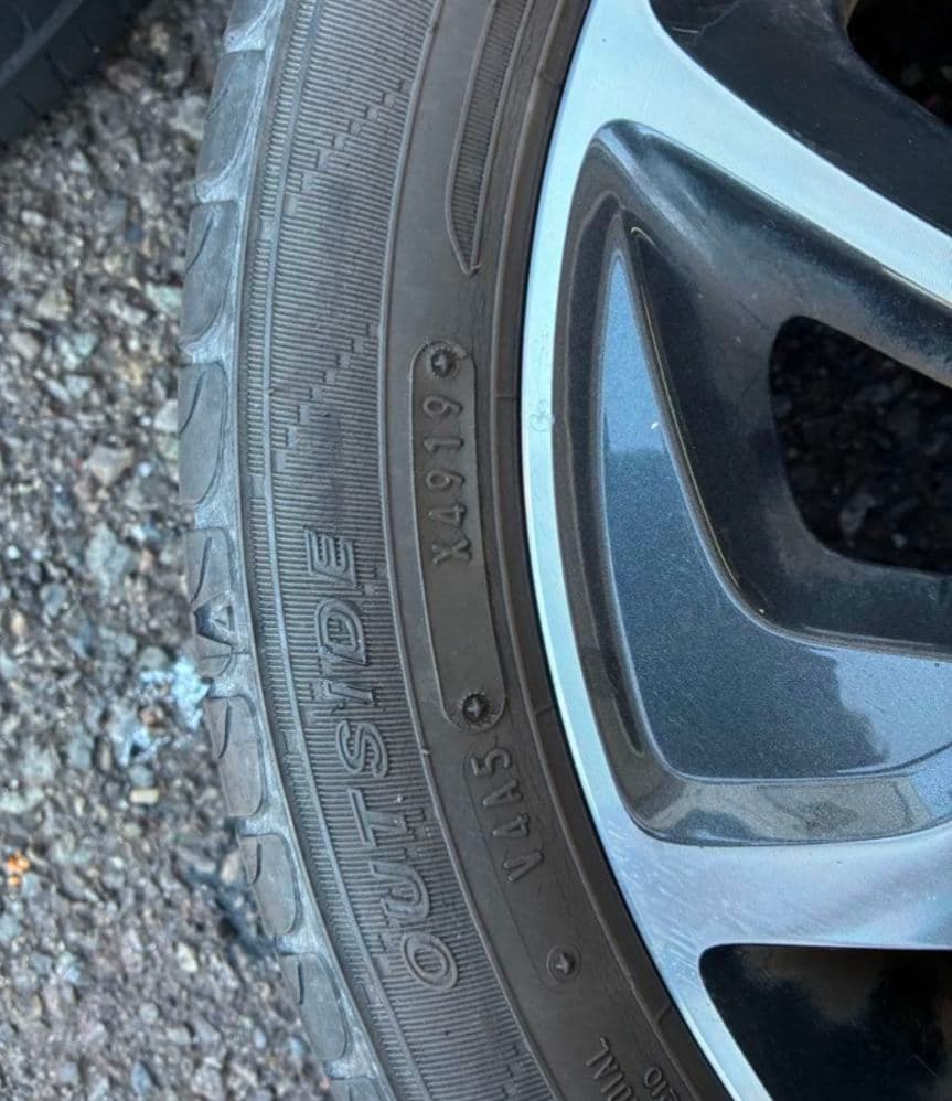 【クウガ】スズキ純正スペーシア165/55R15アルミタイヤセット 2本②