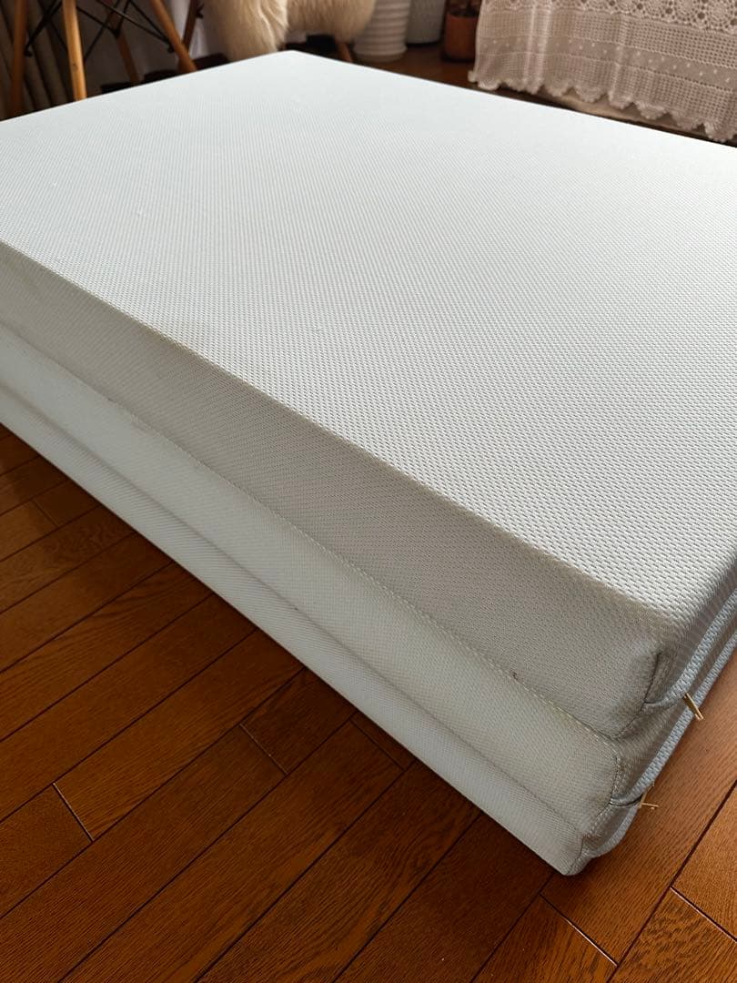 マニフレックス：メッシュ・ウィング 三つ折りマットレス シングル ミッドブルー