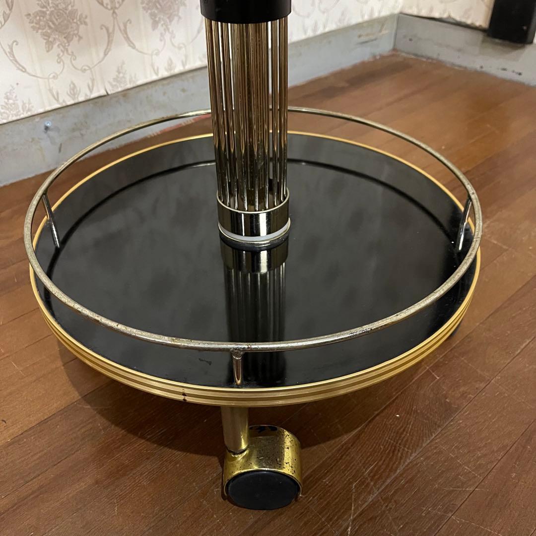 【アンティーク】光製作所 アイアンフレーム キャスター付 サイドワゴン 古道具