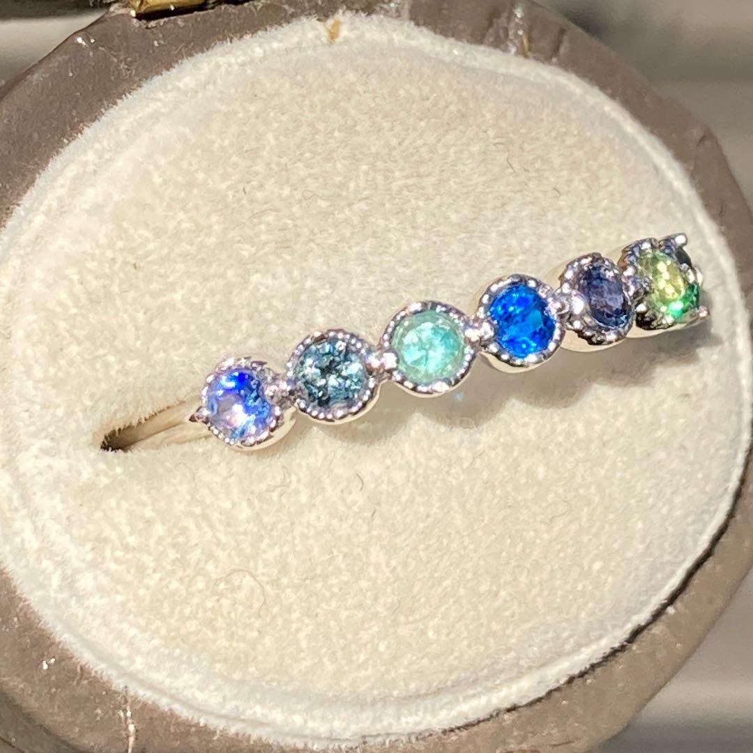 天然石　希少石　希少石リング　パライバトルマリン　アレキサンドライト　アウイ