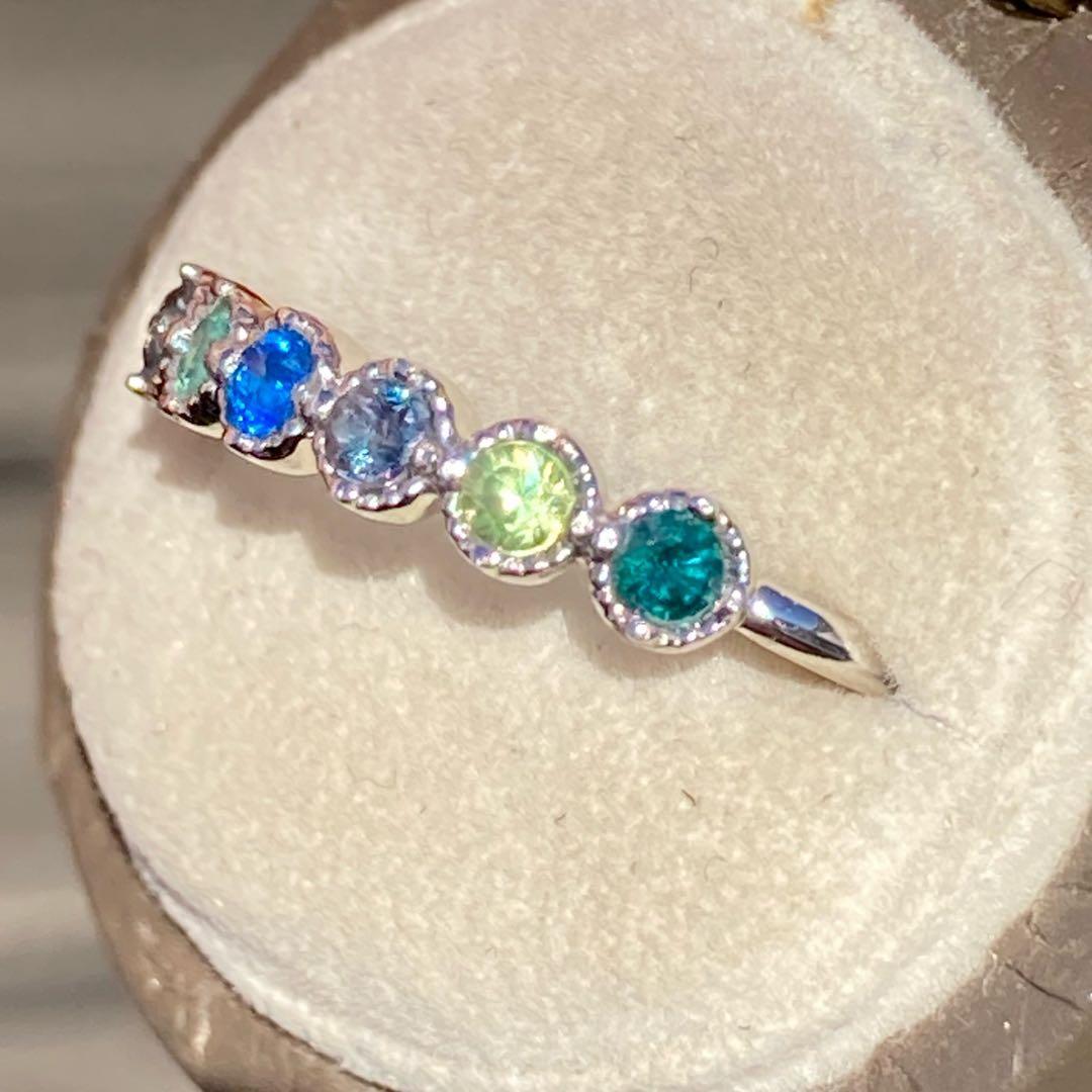 天然石　希少石　希少石リング　パライバトルマリン　アレキサンドライト　アウイ