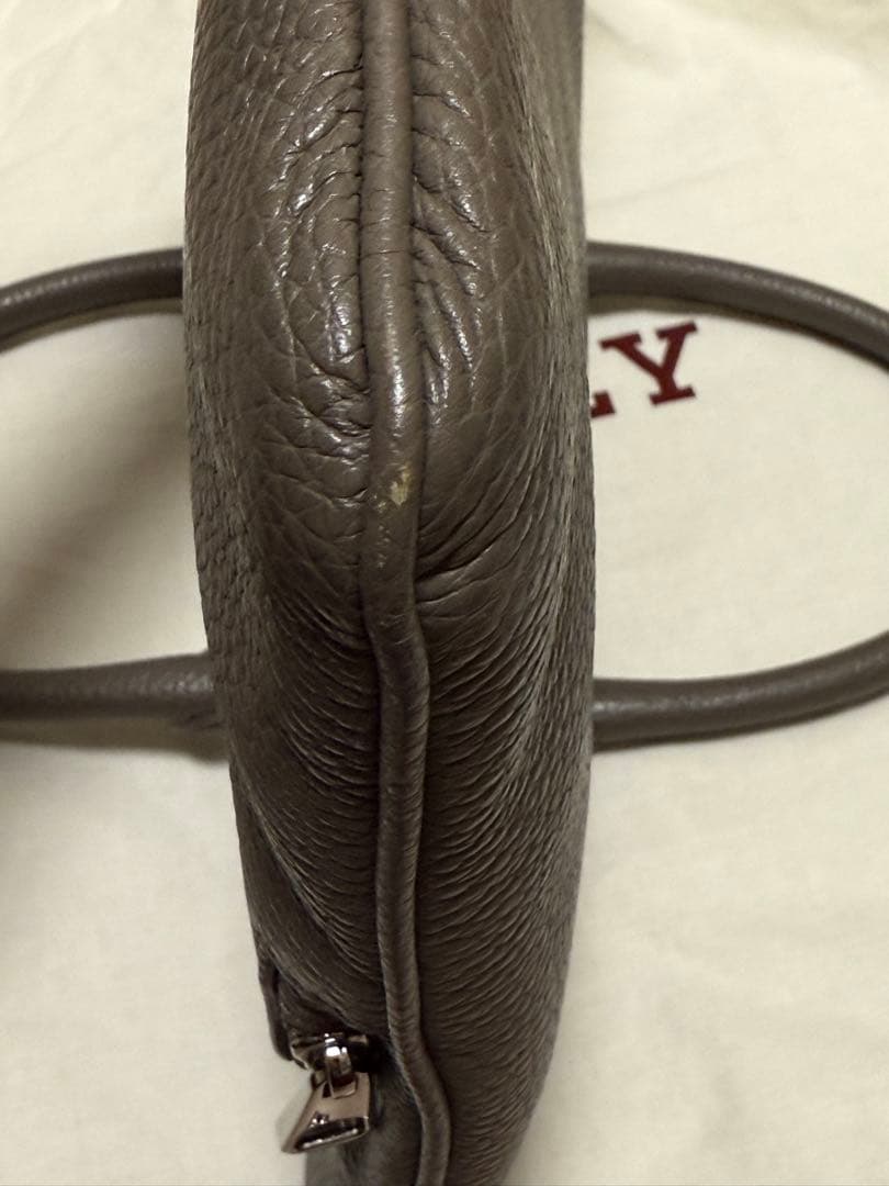 BALLY グレージュ レザー ビジネスバッグ 美品