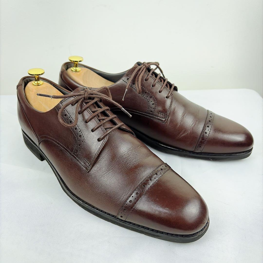 アシックス　ランウォーク 26㎝ レザー ストレートチップ ブラウン WR04