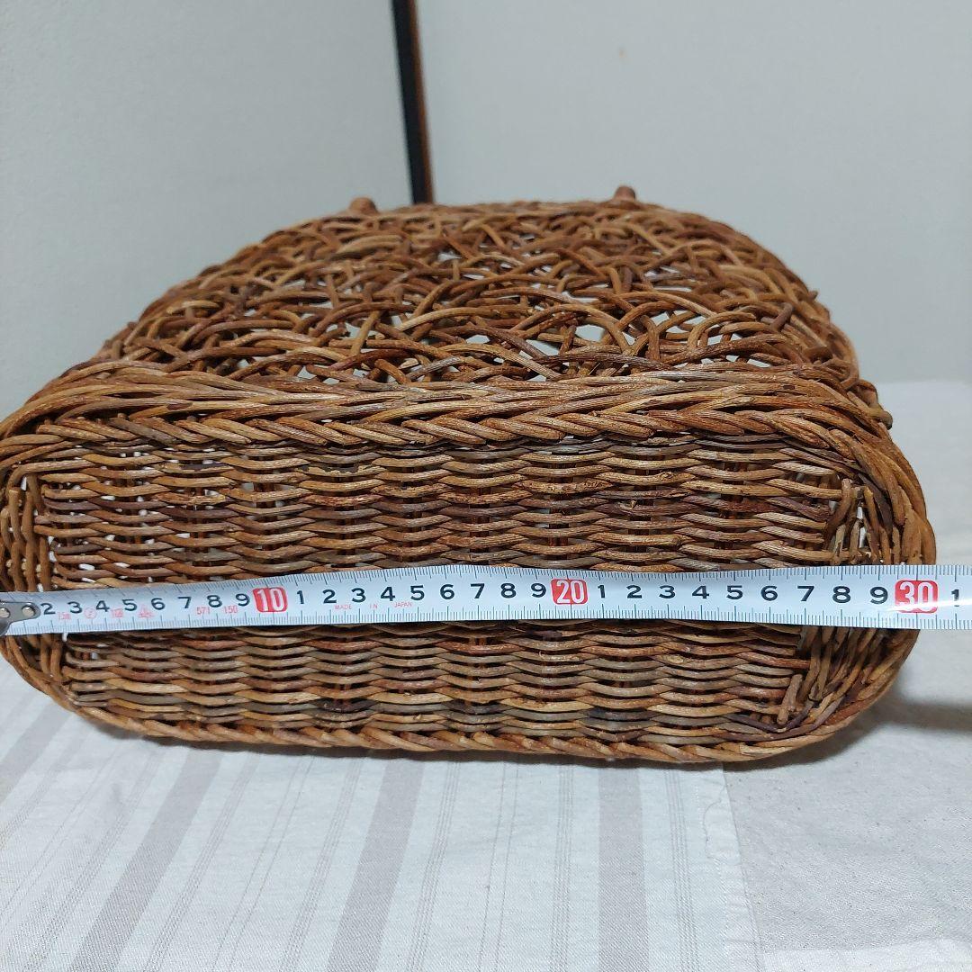 あけび　かご　乱れ編み　楕円