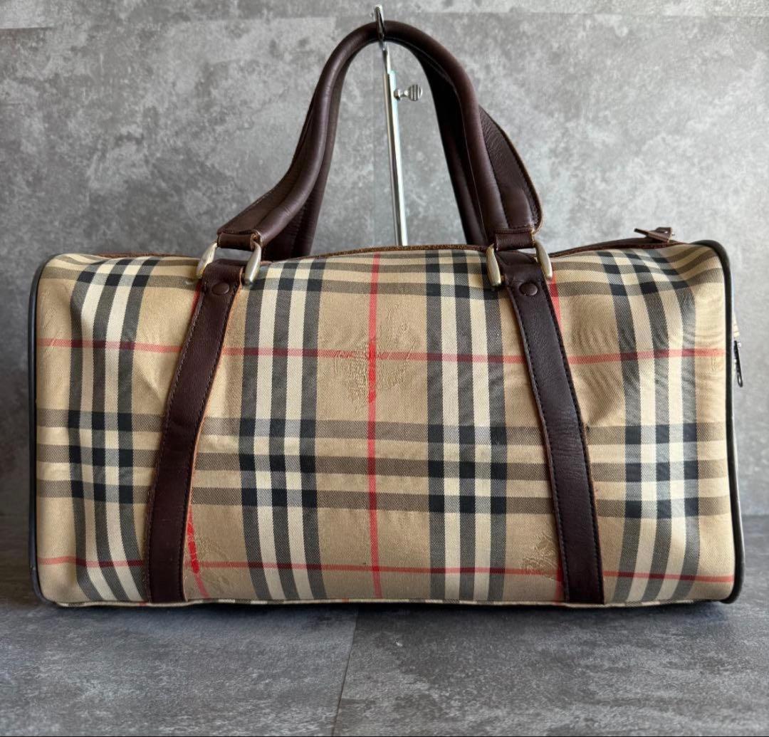 Burberry チェック柄 ボストンバッグ