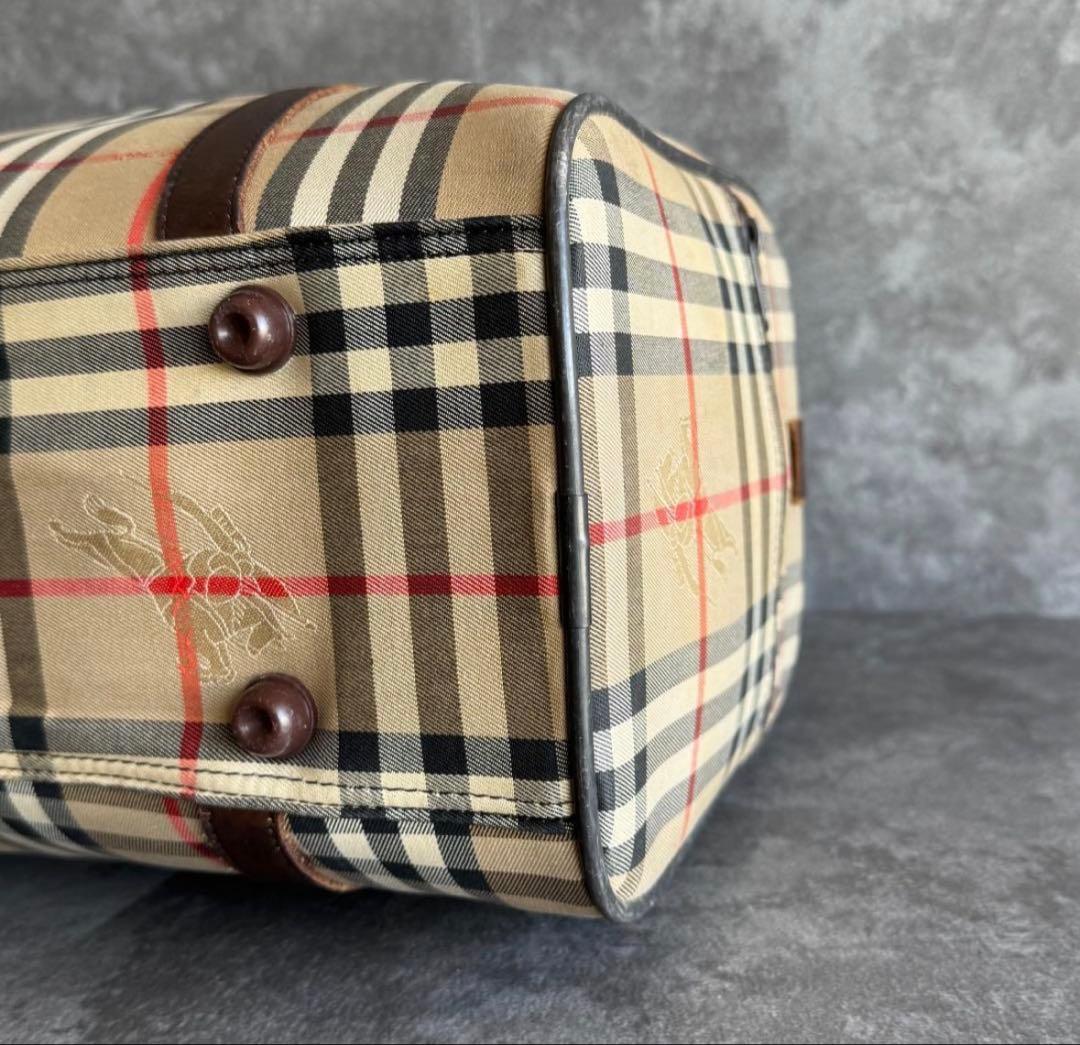 Burberry チェック柄 ボストンバッグ