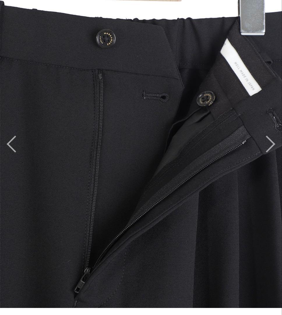markaware スラックス　ブラック26ss ウール　パンツ