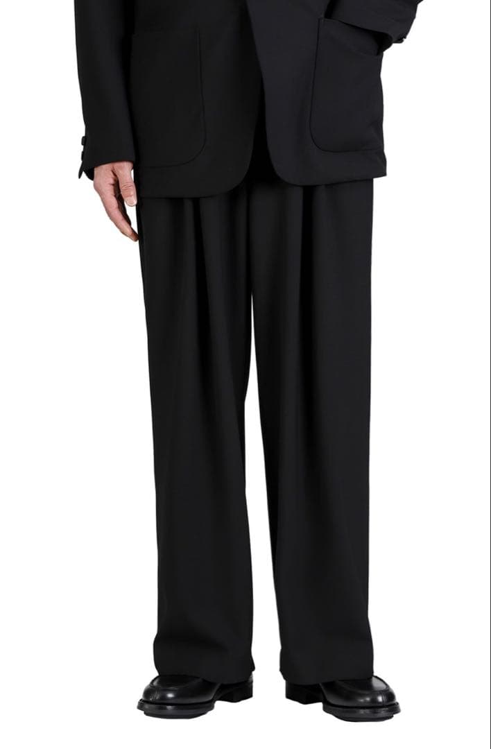 markaware スラックス　ブラック26ss ウール　パンツ
