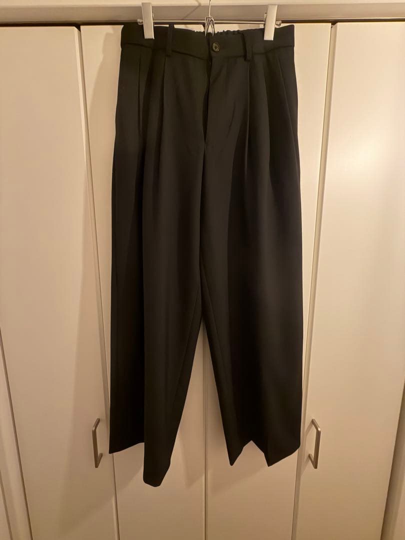 markaware スラックス　ブラック26ss ウール　パンツ