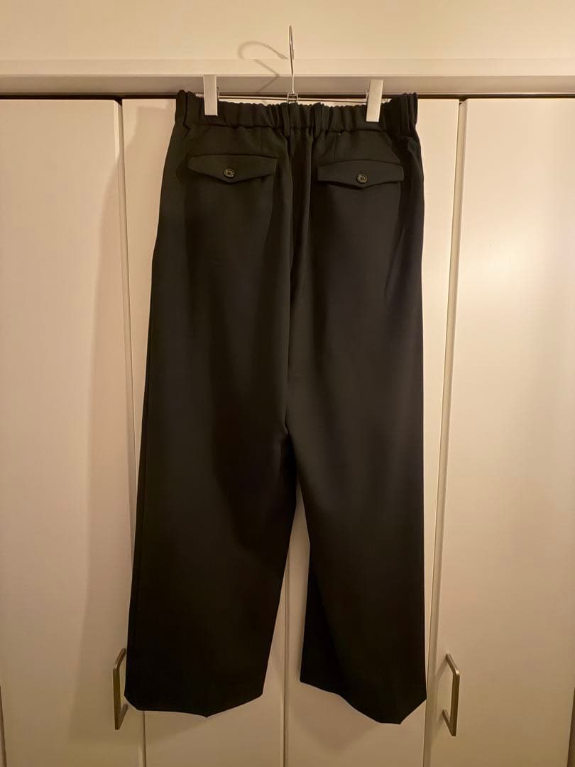 markaware スラックス　ブラック26ss ウール　パンツ