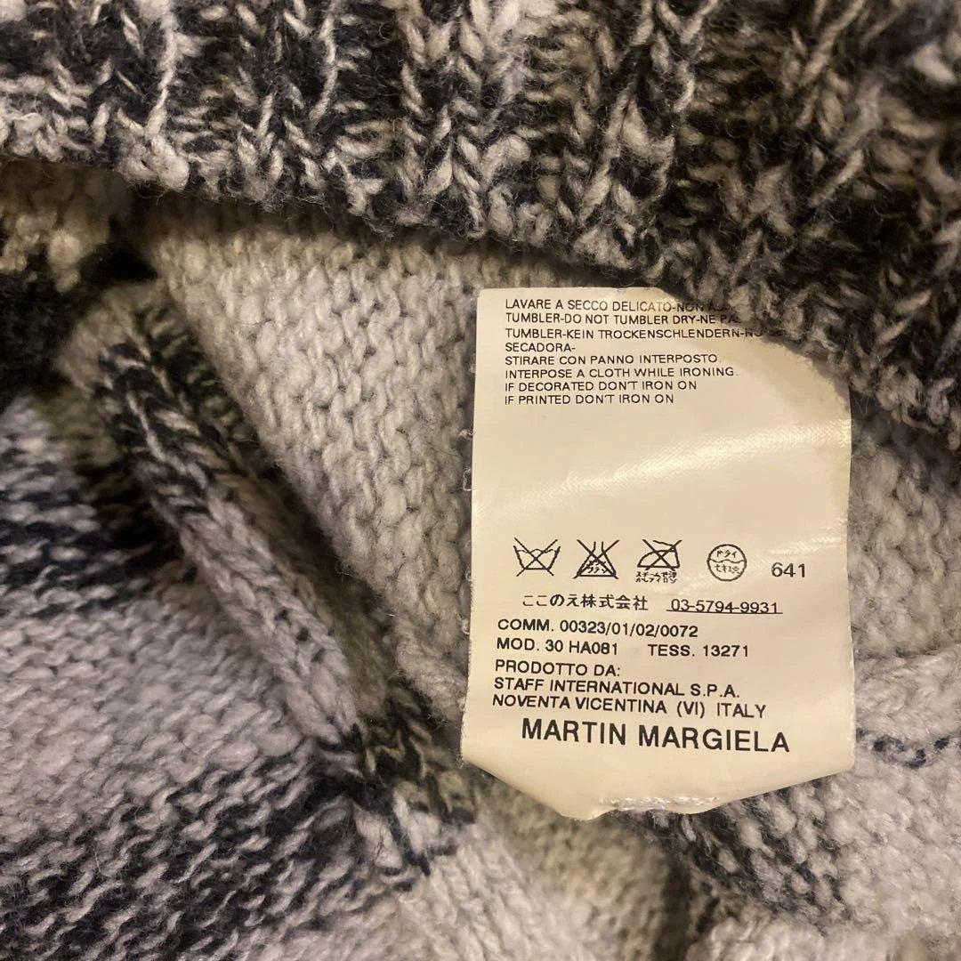 マルタンマルジェラ Vネックストライプニットセーター