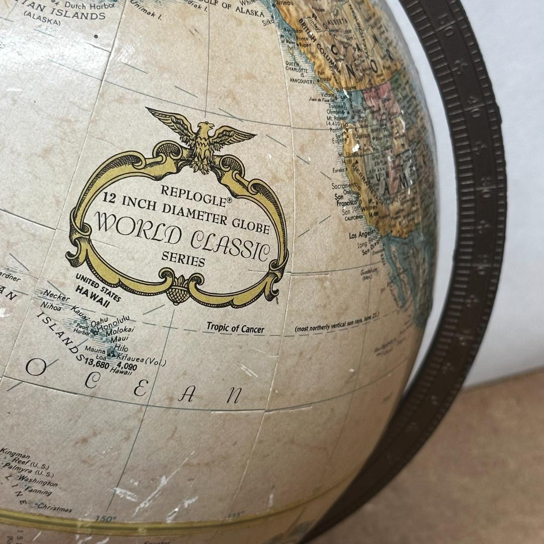 アメリカ製 ヴィンテージ地球儀 REPLOGLE GLOBES