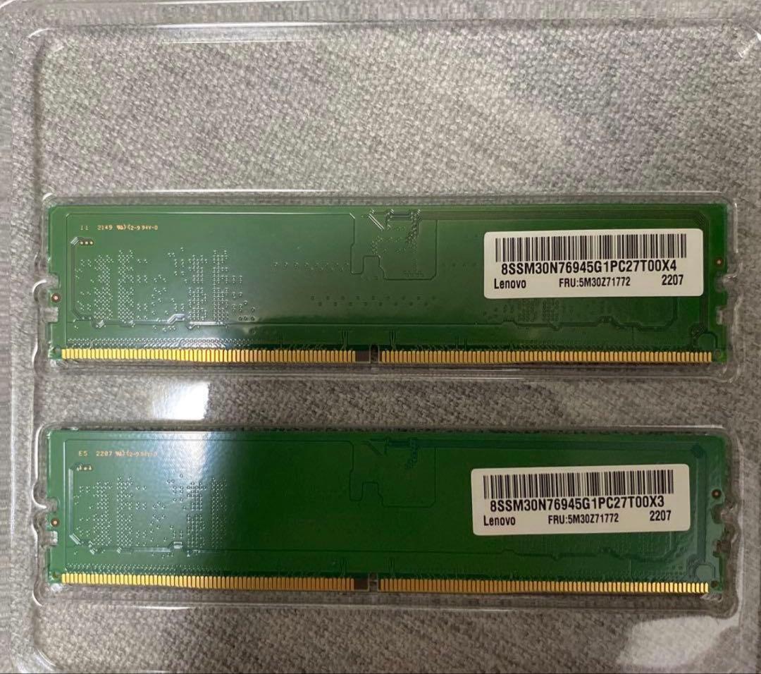 SAMSUNG DDR5-4800MHz 8GBx2枚 16GB