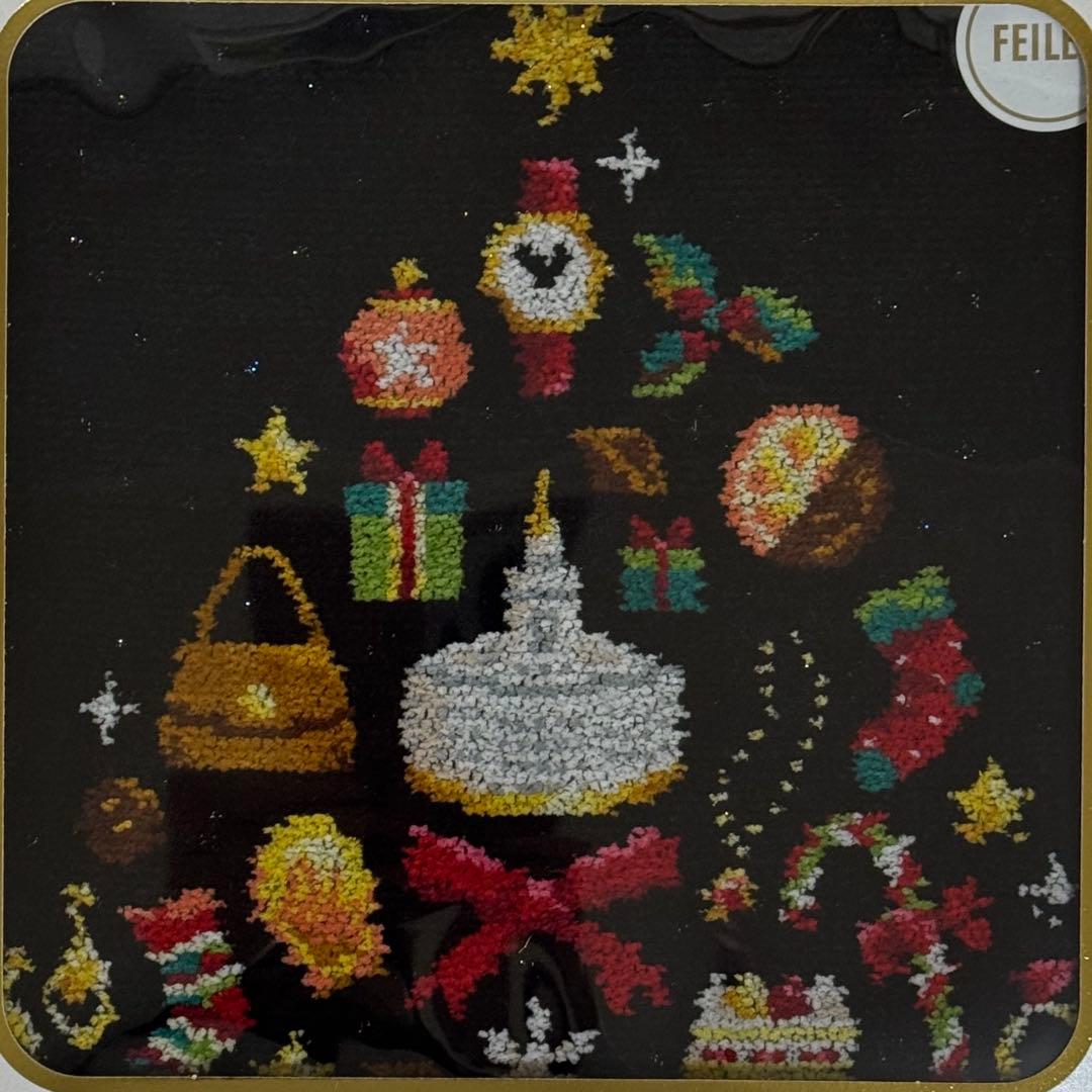 和光限定 フェイラーWAKO TREE ハンカチ（ブラック1枚・グリーン1枚）