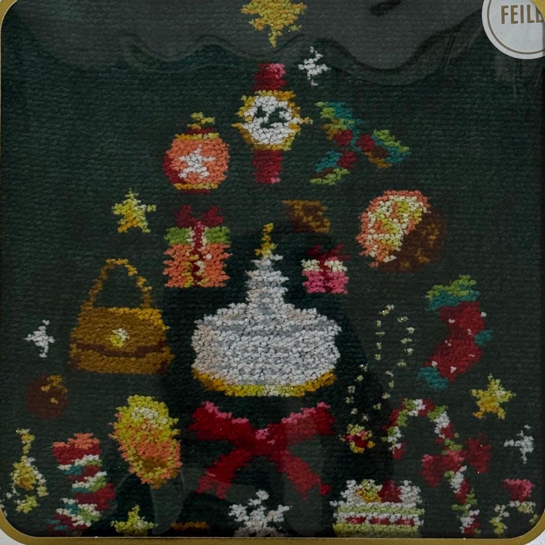 和光限定 フェイラーWAKO TREE ハンカチ（ブラック1枚・グリーン1枚）