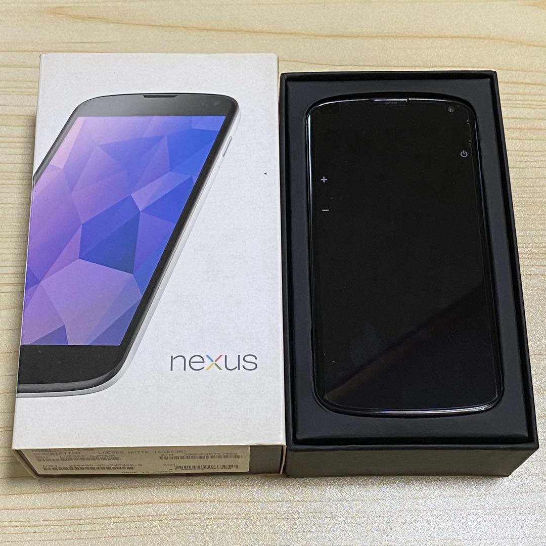 【新品未使用】LG Nexus 4 E960 SIMフリー ホワイト 付属品完備