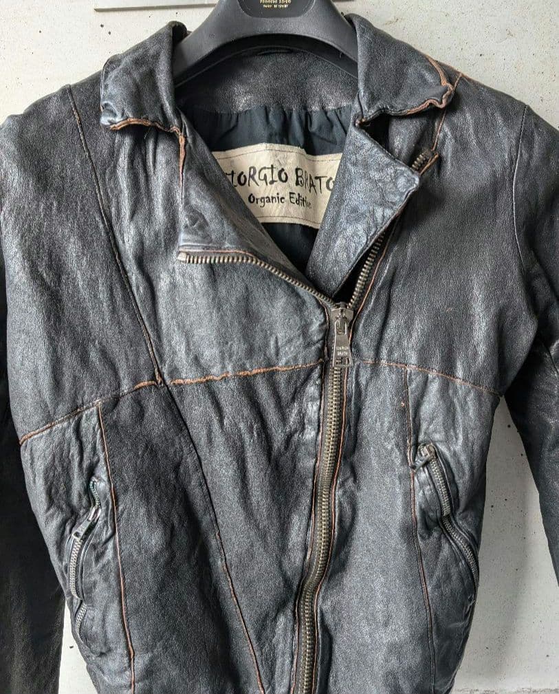 限定特価！Giorgio Brato 未使用 レザーライダースジャケット 42