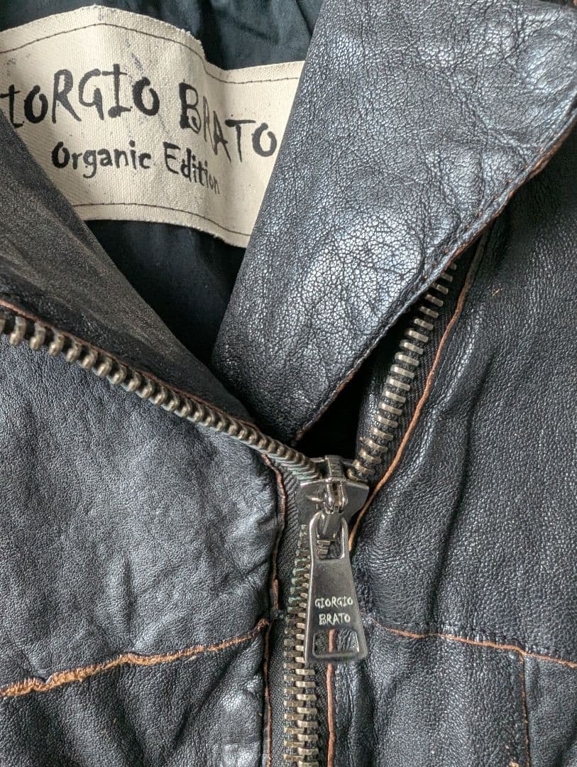 限定特価！Giorgio Brato 未使用 レザーライダースジャケット 42