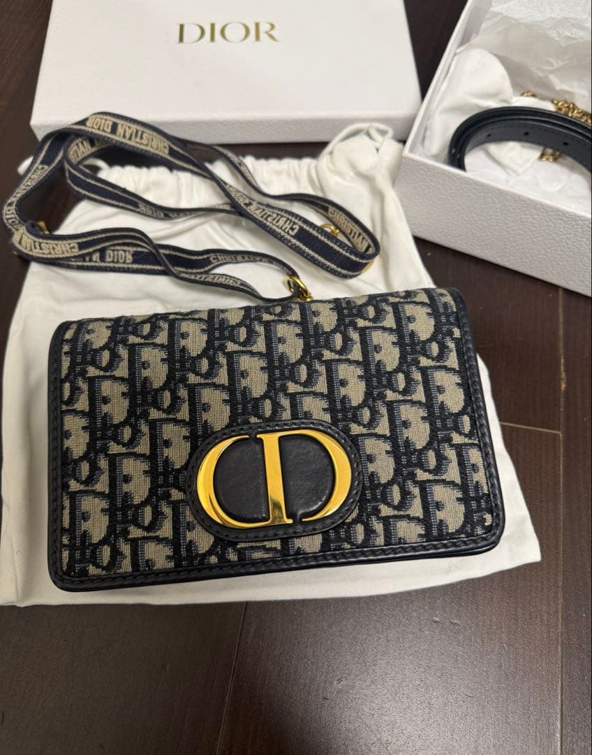 dior 30モンテーニュ チェーンバッグ 2-in-1 ポーチ　　オブリーク