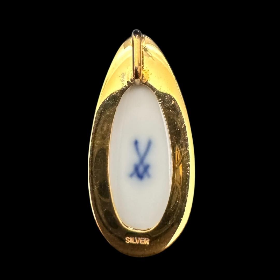 【希少】MEISSEN マイセン ペンダントトップ silver フラワーブーケ