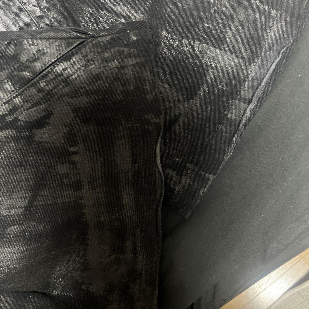 む*む様 RICH/Black Waxed Denim Pants