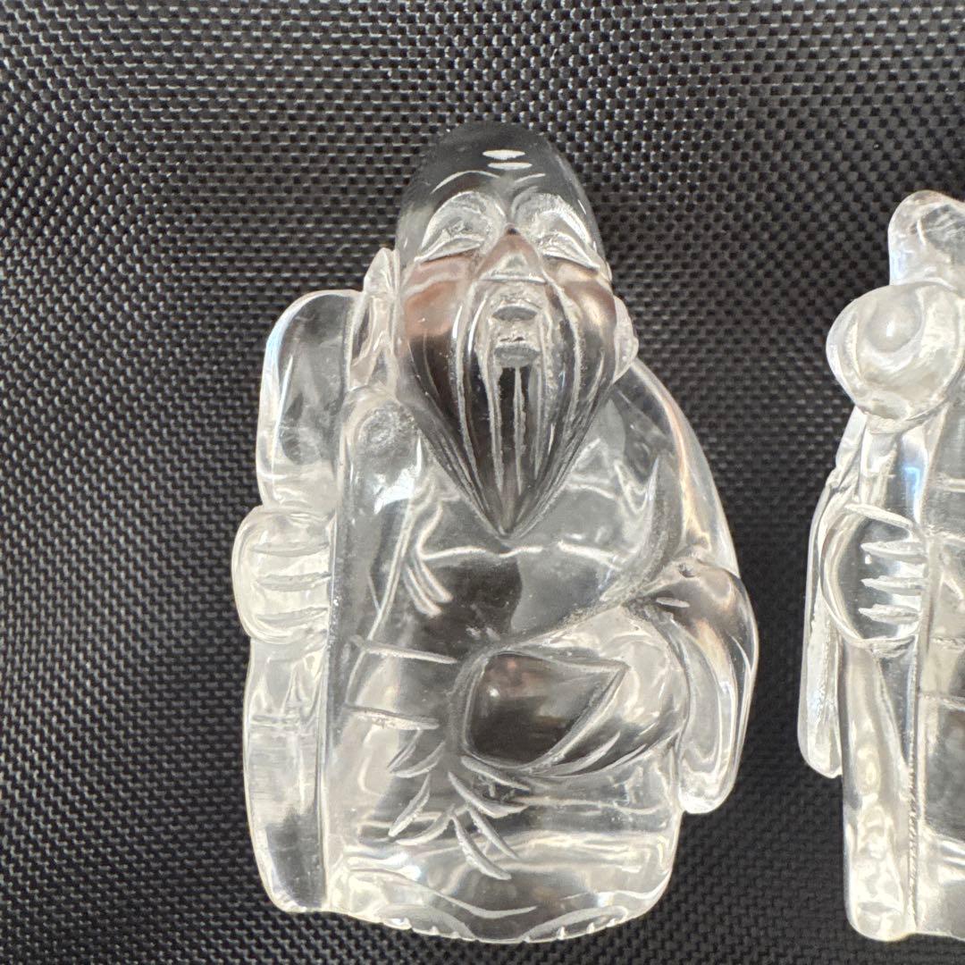 恵比寿&大黒天ペアセット　満月のエネルギーを注入した透明度の高い水晶