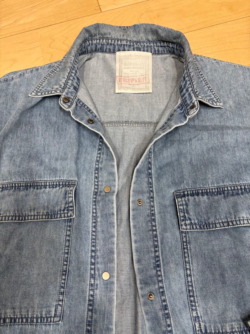 美品BEARDSLEYビアズリーFRIPIER ライトデニム　ダンガリー　シャツ