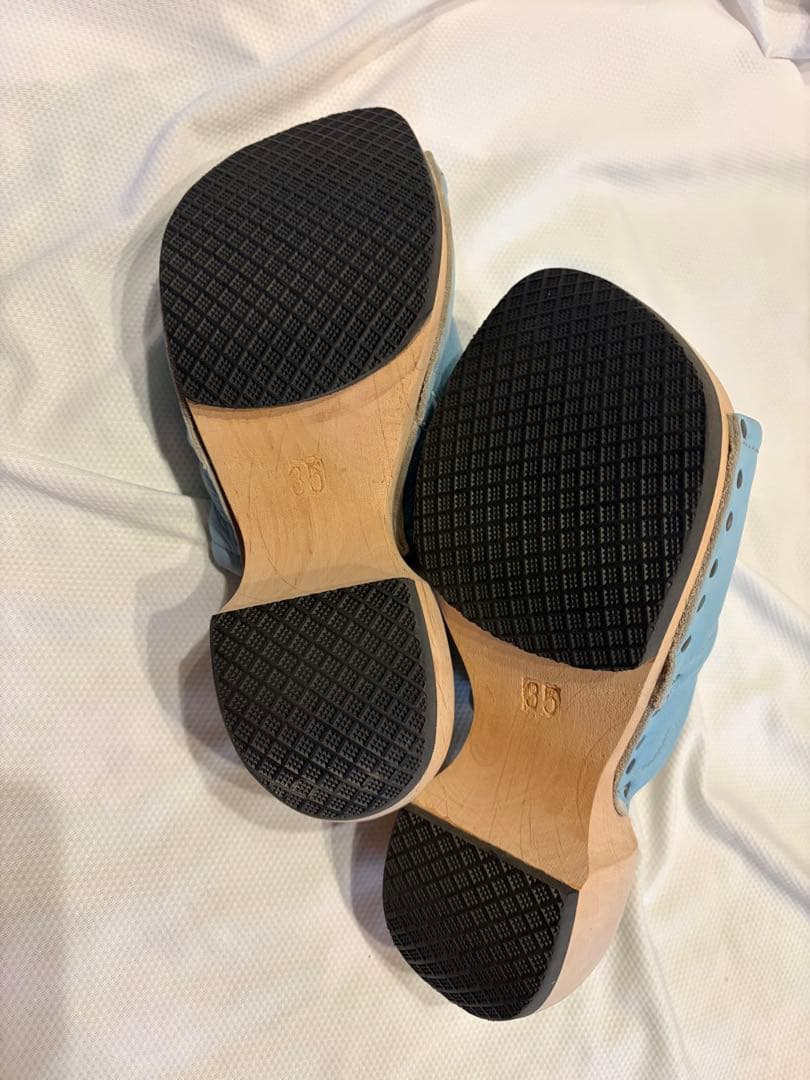 trippen 水色 レザーサンダル 35