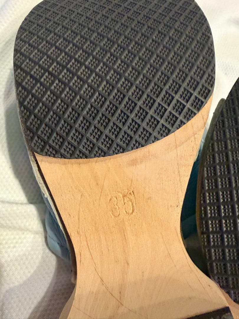 trippen 水色 レザーサンダル 35