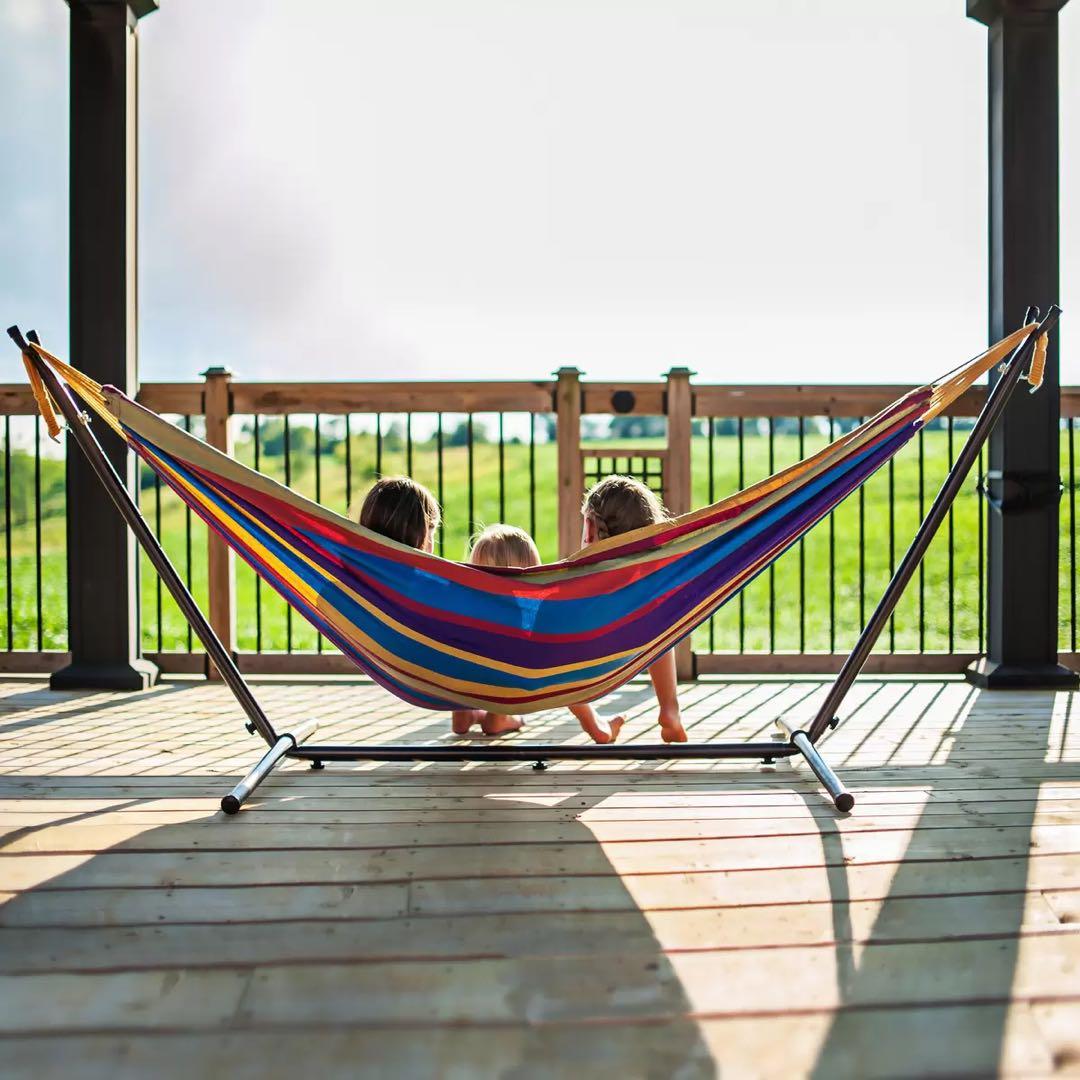 ★新品未使用★VIVERE ダブルサイズで大きめのハンモック・スタンド付