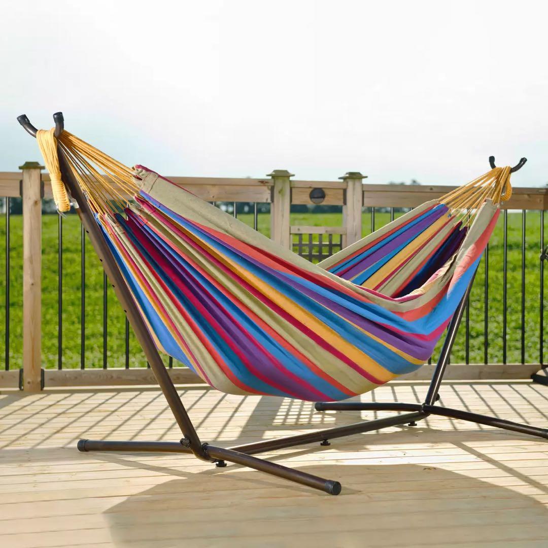 ★新品未使用★VIVERE ダブルサイズで大きめのハンモック・スタンド付