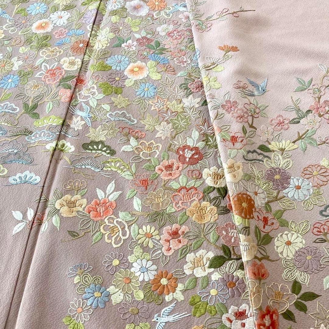 蘇州刺繍 訪問着 付下げ 正絹 着物 フルセット可 入学式　卒業式 礼装