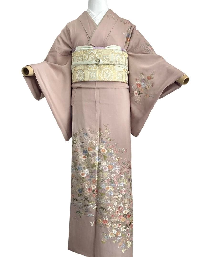 蘇州刺繍 訪問着 付下げ 正絹 着物 フルセット可 入学式　卒業式 礼装