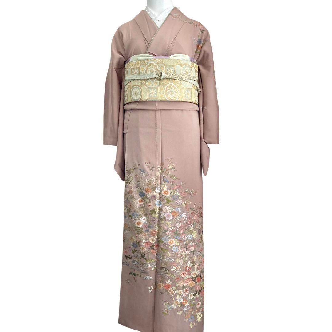 蘇州刺繍 訪問着 付下げ 正絹 着物 フルセット可 入学式　卒業式 礼装