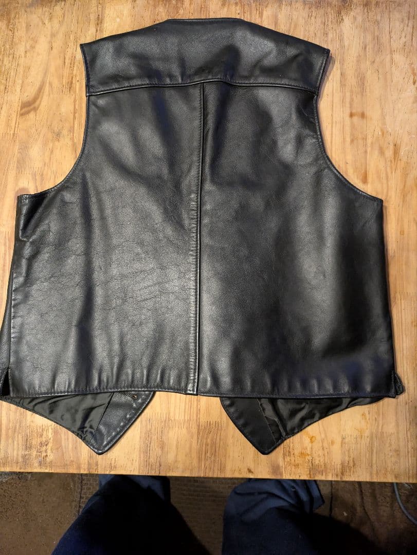 o*b様 schott レザーベスト424V　 ブラック　L　USA製