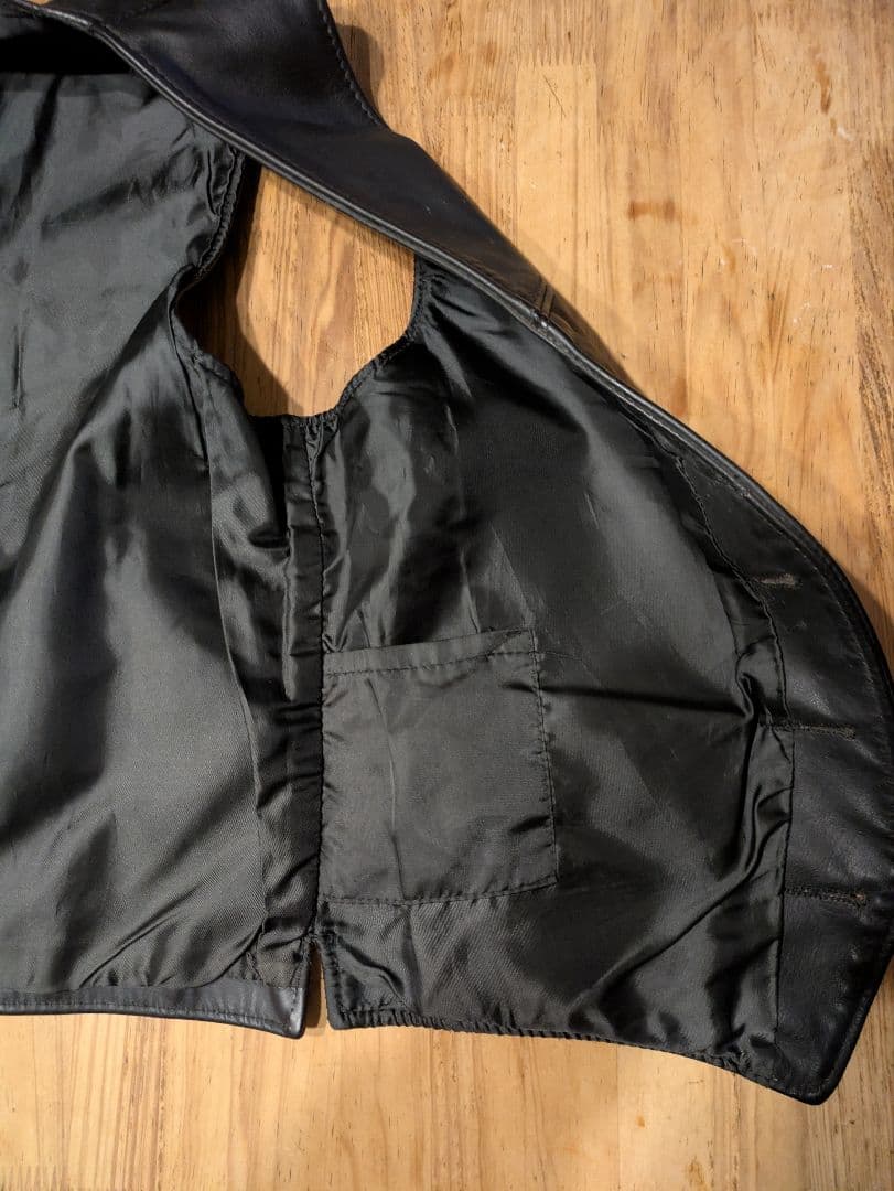 o*b様 schott レザーベスト424V　 ブラック　L　USA製