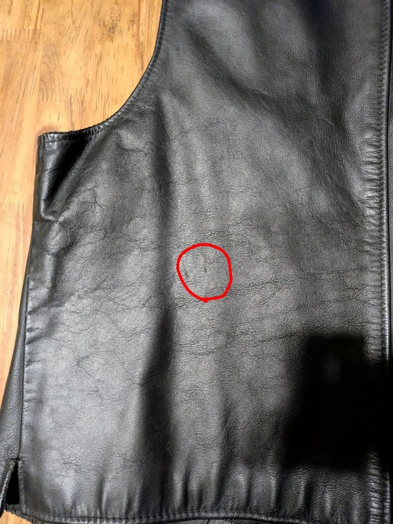 o*b様 schott レザーベスト424V　 ブラック　L　USA製