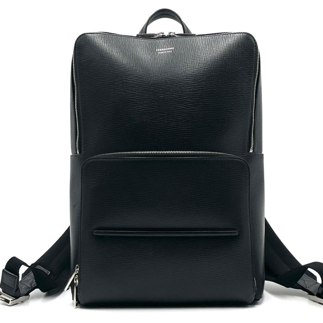 極美品/現行モデル● フェラガモ リュック バックパック ブラック レザー
