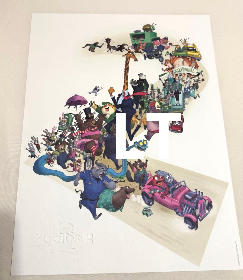 D23Expo ズートピア2 リトグラフ ポスター　パウバート　ニック