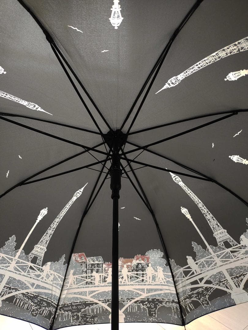 ☆新価格☆ Guy de Jean 長傘 雨/日傘兼用 PARIS（ノアール）
