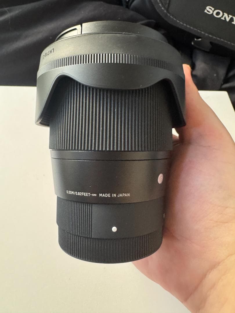 SIGMA 16mm F1.4 DC DN Eマウント 美品 フードキャップ付き