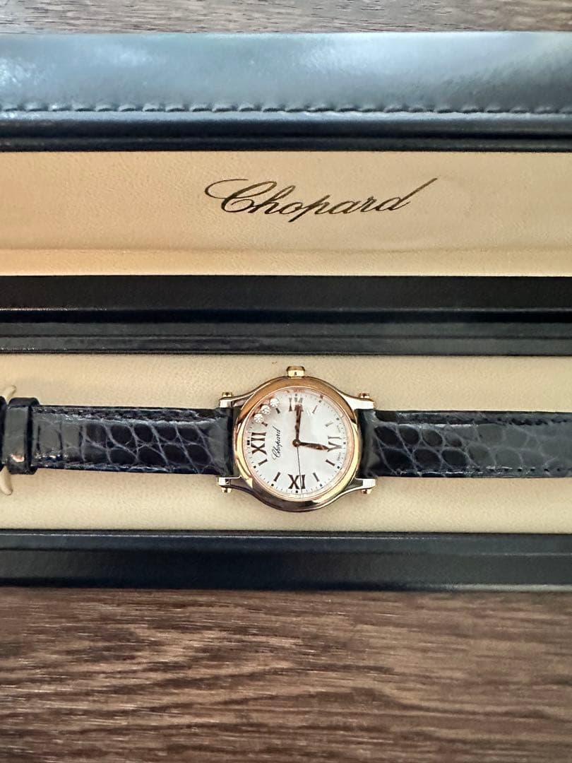 【替えベルト、証明書付】ショパールハッピースポーツ 278590-6001